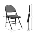 thumbnail image 3 of Sunvasagoo 2/4/6 Pack Folding Chairs, PU Leather Cushions, 350Lb Capacity, Stackable Indoor/Outdoor, 3 of 8
