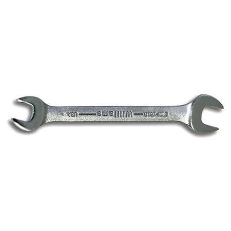 9mm x 10mm Double Head Open End Wrench - 5" Overall Length With Satin Chrome Finish. Williams® USA # JHWEWM-0910