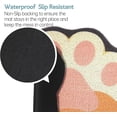 thumbnail image 6 of Cute Cat Litter Trapping Mat 24”x16”, Traps Mess from Litter Box and Pet Food Bowl, Soft on Kitty Paws, Easy Clean, Anti Slip, Pet Accessories, Door Floor mats - Black paw, 6 of 7
