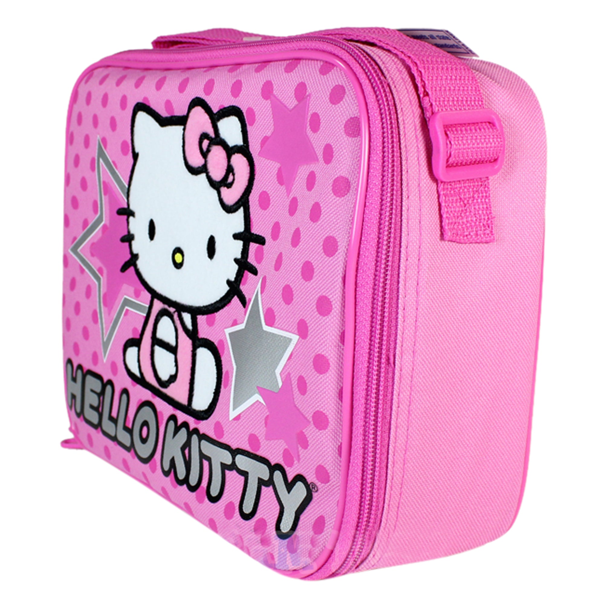 Lunch Bag - Hello Kitty - Pink Star and Dots New Case Girls Gifts Licensed 81401 - image 4 of 4