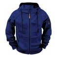 thumbnail image 3 of Zip Up Hoodie Men 2026 Fall Winter Long Sleeve Plain Full Zipper Hooded Sweatshirt with Pockets Jacket Cardigan Outerwear, 3 of 6