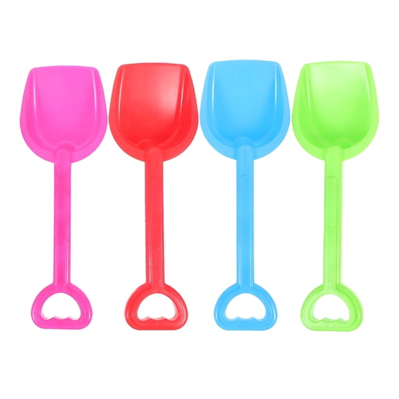 EXLEAF 4pc Beach Spades Sand Shovels Plastic Sandbox Scoop Gardening Tools