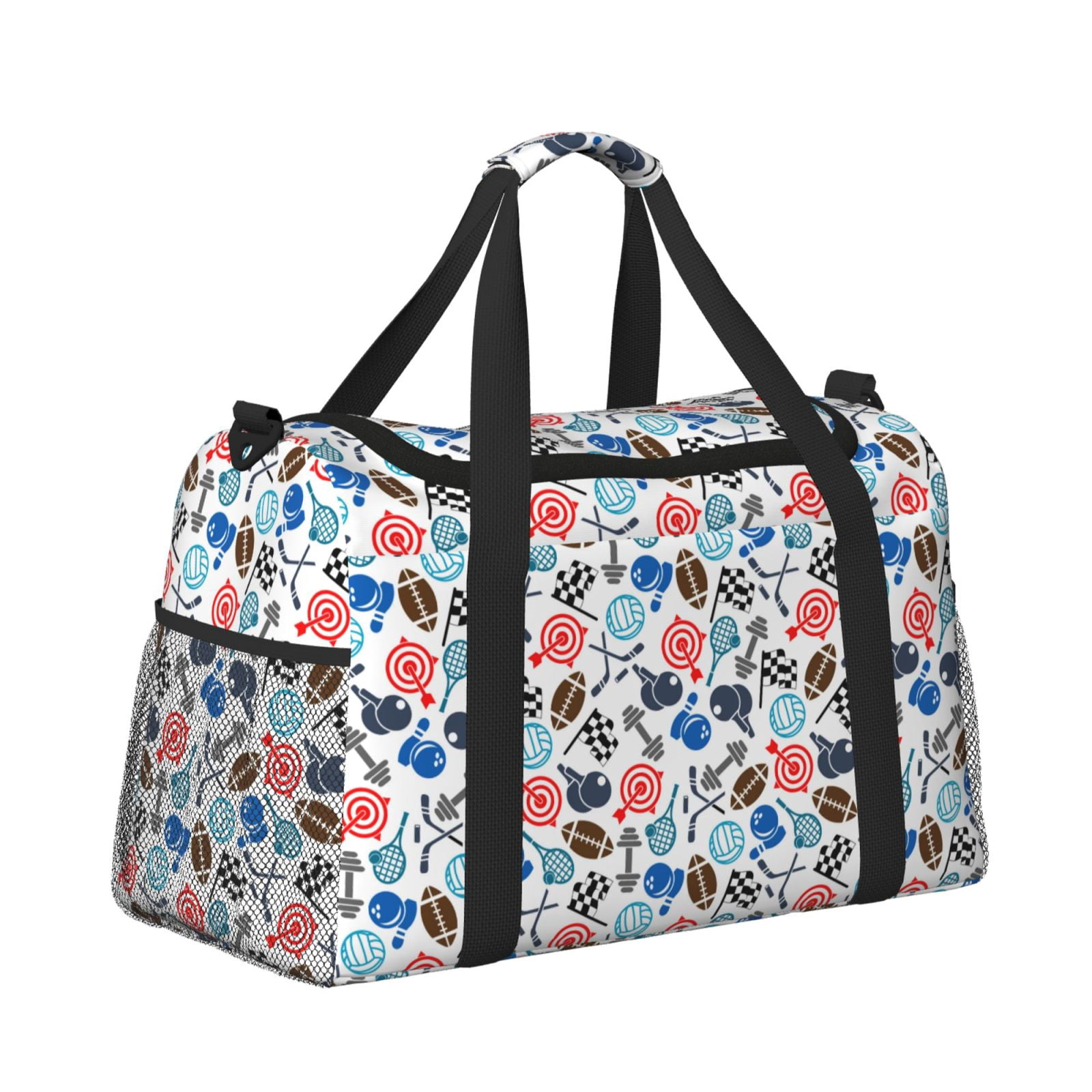 Fuzoiu Sport Items Print Travel Duffle Bag,Carry On Tote Bags,Duffel Bag,Sport Gym Bag, Hospital Bag for Labor and Delivery, Overnight Bag,Luggage Bag