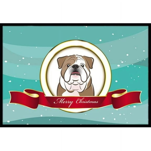 English Bulldog Merry Christmas Door Mat