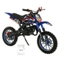thumbnail image 1 of kluokesi 49cc 2-Stroke Kids Dirt Bike, Gas Power Motocross,Off Road Mini Motorcycle, Pocket Motorbike with Front Rear Disc Brakes, Racing Max Speed 40KM/H (Blue), 1 of 8