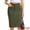 Army Green, variant on DARING DIVA Women's Jean Back Slit Stretch Below Knee Length Denim Skirts S Dark Blue
