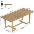 thumbnail image 5 of Tribesigns 63-Inch Computer Desk, Rectangular Writing Table with Solid Wood Legs and Thickened Desktop for Home Office, 5 of 5
