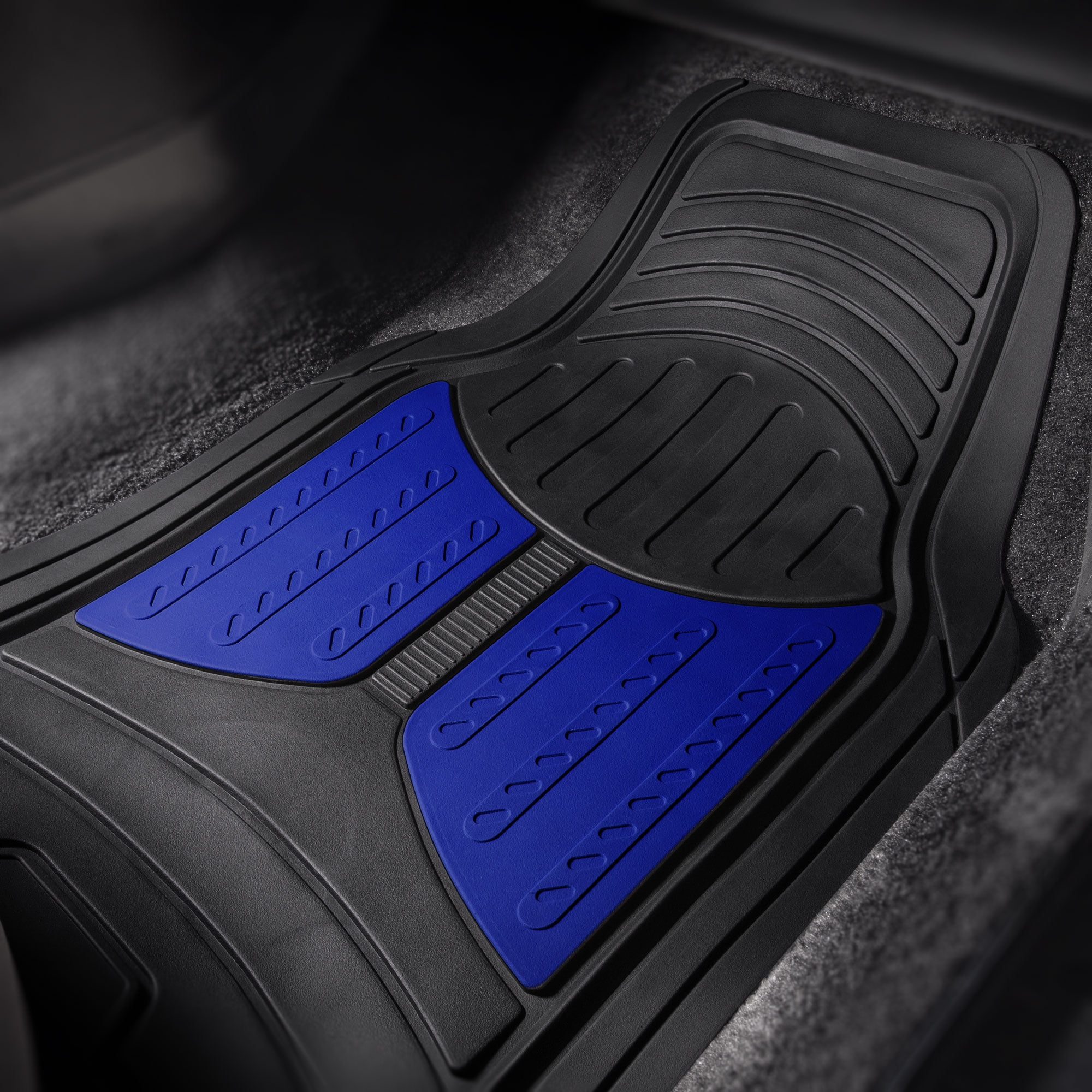 FH Group Universal Fit Two-tone Car Floor Mats Heavy Duty Rubber