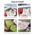 thumbnail image 7 of 4th of July RV Awning Sun Shade Screen 9'X7' Red Poppy Mesh Sunscreen Vintage Flower Awning Shade Screen with Zipper UV Blocker Completed Kits Universal Outdoor Canopy for RV Motorhome Camper Travel, 7 of 7