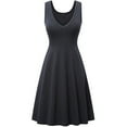 thumbnail image 1 of FAIWAD Robe Débardeur Évasée Sans Manches pour Femmes Été Couleur Unie Robe d'Été Ligne A Grande Taille Robes T-Shirt, 1 of 3