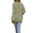 thumbnail image 5 of Liacowi Women Juniors Knit Cardigan Long Sleeve Sweater Striped Knitwear Coat Fall Casual Tops Loose Outwear for Teen, 5 of 9