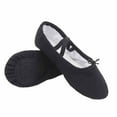 thumbnail image 2 of HAOTAGS Ballet Shoes for Girls, Practice Soft Sole Round&nbsp;Toe Yoga and Dance Shoes Black 32, 2 of 6