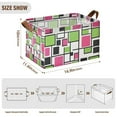 thumbnail image 7 of Yayeee Foldable Storage Basket for Shelves with Handles Set of 2 Waterproof Cloth Bins, Abstract Geometric, 7 of 7