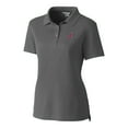 thumbnail image 2 of Women's Cutter & Buck Gray Cleveland Indians Cooperstown Collection DryTec Advantage Tri-Blend Pique Polo, 2 of 3