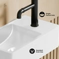 thumbnail image 3 of Lisse 16" Concrete Rectangle Wall-Mounted Sink with Right Side Faucet Mount in Matte White, 3 of 8