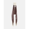 thumbnail image 3 of No Boundaries Women's Skinny Scarf, Faux Leopard, 3 of 3