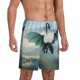 thumbnail image 2 of Fotbe Cloud Sky Green Dragon Pantalones Cortos de Pijama para Hombre, Ropa de Dormir, Pantalones de Pijama Cortos para Hombre-Small, 2 of 6