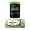 Orgain - Organic Nutrition Shake - Creamy Chocolate Fudge (11oz, 12 Pack) + Collagen Peptides - Unflavored (1 LB)