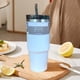 thumbnail image 2 of Taza para coche de 30 oz Taza con pajita de acero inoxidable 304 con aislamiento térmico Taza para café y hielo de gran capacidad 890 ml, 2 of 7