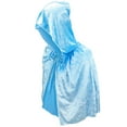 thumbnail image 2 of SeasonsTrading Adult Light Blue Velvet Hooded Cape Capelet - Princess FairyTale Fantasy Costume, Halloween, Elsa Cosplay, Party, Cruise, 2 of 4