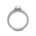 thumbnail image 3 of Men's 1.75 Ct Round Cut Cubic Zirconia, Silver Stainless Steel Ring Size 11, 3 of 5