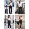 thumbnail image 4 of Hanerdun Womens Yoga Pants Wide Leg Workout Leggings High Waist Bottoms with Pockets Activewear Black S, 4 of 9
