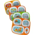 thumbnail image 2 of 4E's Novelty Set of 4 Fall Thanksgiving Melamine Dinnerware Sets for Kids – Autumn Kids Plates With Dividers, BPA-Free Reusable  Kids Sectioned Plates, 2 of 8
