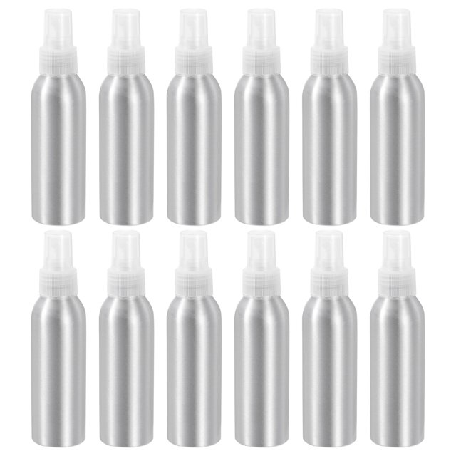 Unique Bargains 12pack 80ml/2oz Aluminium Spray Bottle with Clear Fine Mist Sprayer
