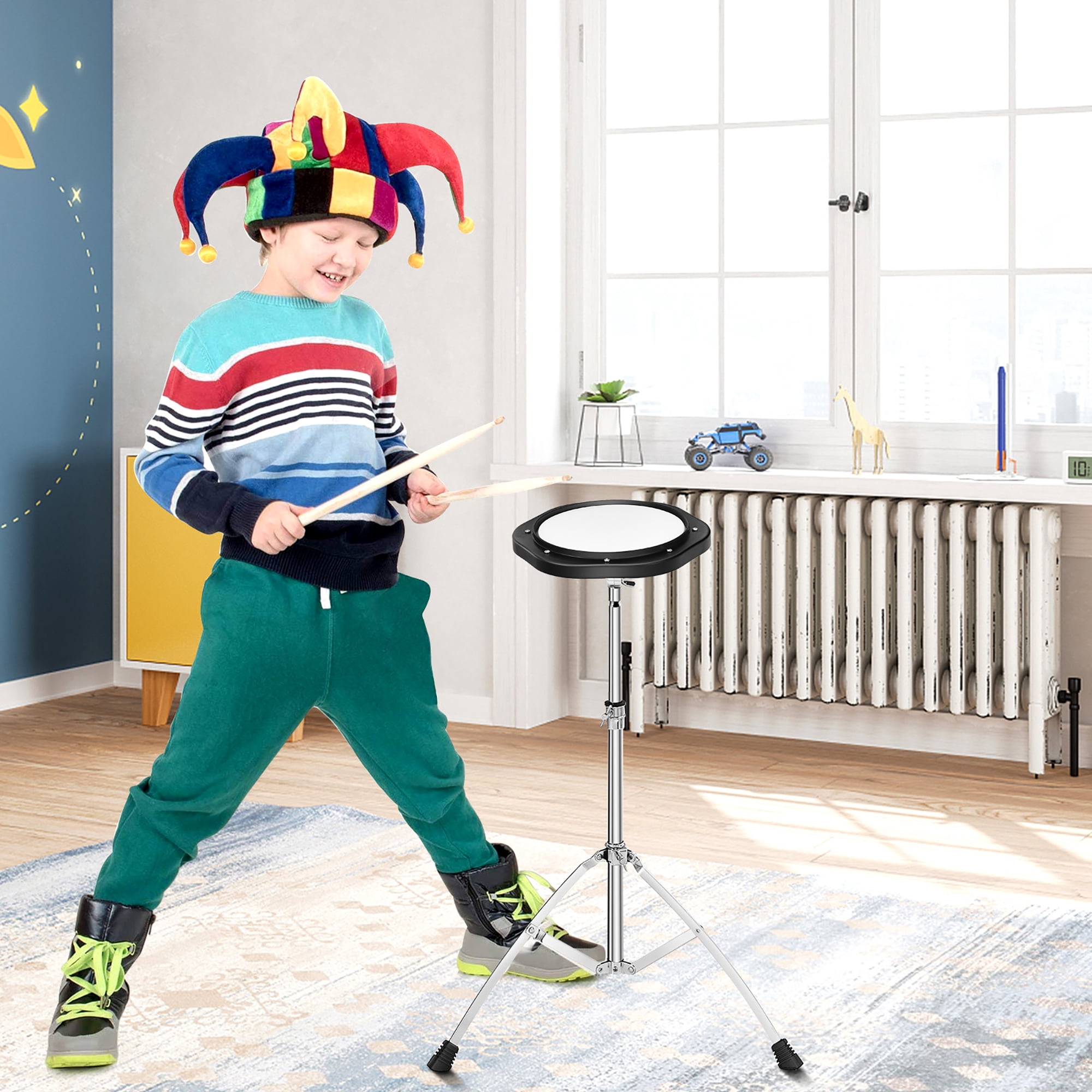 Costway Sonart 32 Note Glockenspiel xylophone Percussion Bell Kit w/ Adjustable Stand