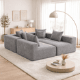 thumbnail image 3 of OUGRAZ Modern Modular Sectional Sofa, Compressed Cloud Couch with Deep Seat, Soft Upholstered Living Room Sofa, No Assembly Floor Sofa for Apartment Home-Gray, 3 of 10