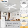 thumbnail image 4 of Ventilador de techo Dolavast 52" blanco con LED, control remoto y función reversible, 4 of 8