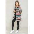 thumbnail image 5 of Eloges Women's Multi Color Stripe Elbow Patch Open Cardigan, 5 of 9