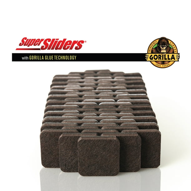 Super Sliders Super Sliders x Gorilla Glue 1 1/2" Square Felt Pads for
