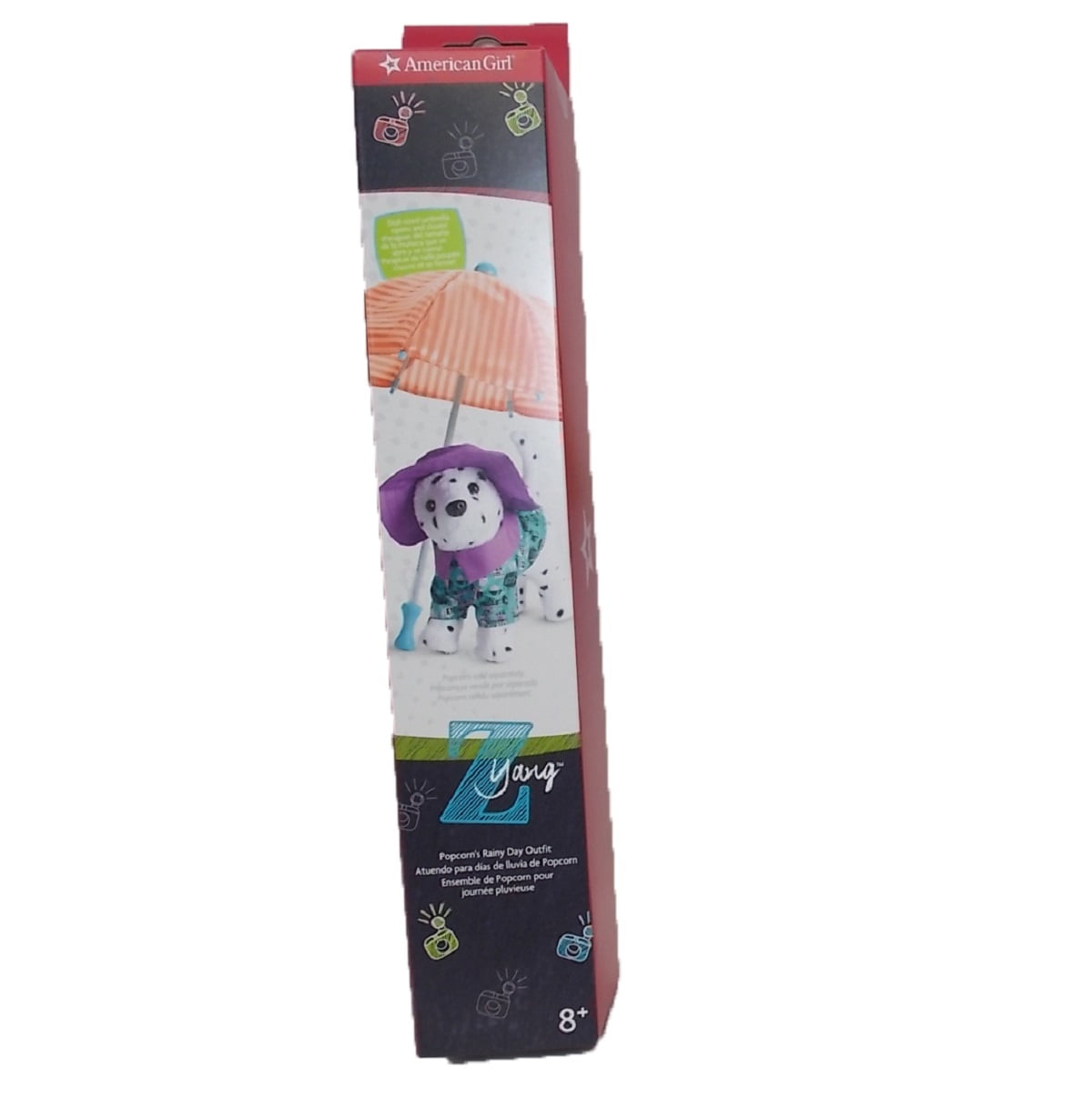 American Girl Doll Accessories Popcorn's Rainy Day Outfit for 18" Dolls Pets (Doll & Pet Not Included)