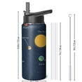thumbnail image 4 of Galaxy Insulated Water Bottle with Straw & Cleaning Brush – 18oz | Leakproof, BPA-Free, 304 Stainless Steel, Wide Mouth, Travel Mug for Car, Gym, Office, Starry, Christmas Thanksgiving Gift, 4 of 5