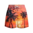 thumbnail image 4 of BiZtdJrK Men Big and Tall Board Shorts Tropical Print Drawstring Summer Swim Shorts Hawaiian Beach Shorts with Pockets on sale and clearance Orange XL, 4 of 7