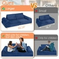 thumbnail image 3 of Play Couch Sofa for Kids Large Size, Modular Kids Play Couch, Kids Couch Building Fort for Playroom Bedroom, Children Convertible Foam Cushion Couch for Boys and Girls, Blue, 3 of 9