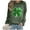 #170-Army Green, variant on Women's Green Shamrock St Patricks Day Crewneck Long Sleeve Shirts