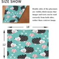 thumbnail image 5 of GZHJMY Placemats Set of 4,Cute Mushroom Hedgehog Heat-Resistant Non-Slip Double Sided Washable Kitchen Dining Table Mats for Kitchen Table Decoration, 12"x18", 5 of 6