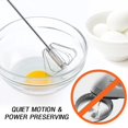 thumbnail image 3 of Egg Beater Whisk,Stainless Steel Hand Push Milk Frother Whisk, Hand Mixer, Egg Frother, Hand Blender, 3 of 7