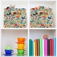thumbnail image 6 of Yayeee 2 Pack Canvas Storage Basket with Handles for Shelves Fabric Bins Closet Organizer, Cartoon Animals, 6 of 8
