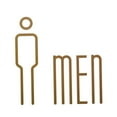 thumbnail image 1 of Letrero de baño, calcomanía de baño, símbolos gráficos, letrero de baño, letrero de baño para oficina, hogar, decoración comercial de puerta o pared Hombres Oro Macarena Signo de baño, 1 of 6