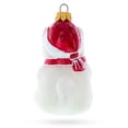 thumbnail image 3 of White Cat with Red Scarf Glass Christmas Ornament, 3 of 5