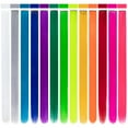 thumbnail image 2 of 26 Pack Colored Party Highlights Clip in Hair Extensions for Girls 20 inches Multi-colors Straight Hair Synthetic Hairpieces In The Party(13colored), 2 of 9