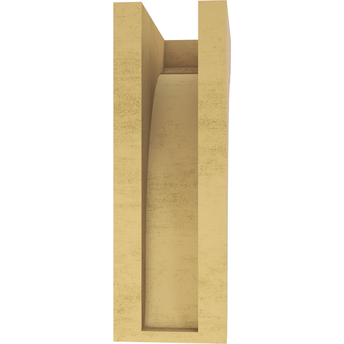4"W x 8"D x 12"H Classic Olympic Rough Cedar Woodgrain TimberThane Corbel, Primed Tan
