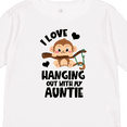 thumbnail image 4 of Inktastic Monkey I Love Hanging out with My Auntie Boys or Girls Long Sleeve Toddler T-Shirt, 4 of 5