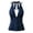 00-Blue1017, variant on Womens Polka Dot Halter Top Sleeveless V Neck Tie Back Casual Peplum Blouse,Yellow