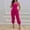 Hot Pink, variant on Azrian Women Suit Women's Jumpsuits Women's Overalls With Suspenders And Printing Casual Jumpsuit