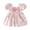 Pink, variant on Baby Girls Summer Dress Toddler Print Princess With Ruffled Hem Casual Party Outfit For Holiday Beach Pink Dress For Girls 6M-3Y