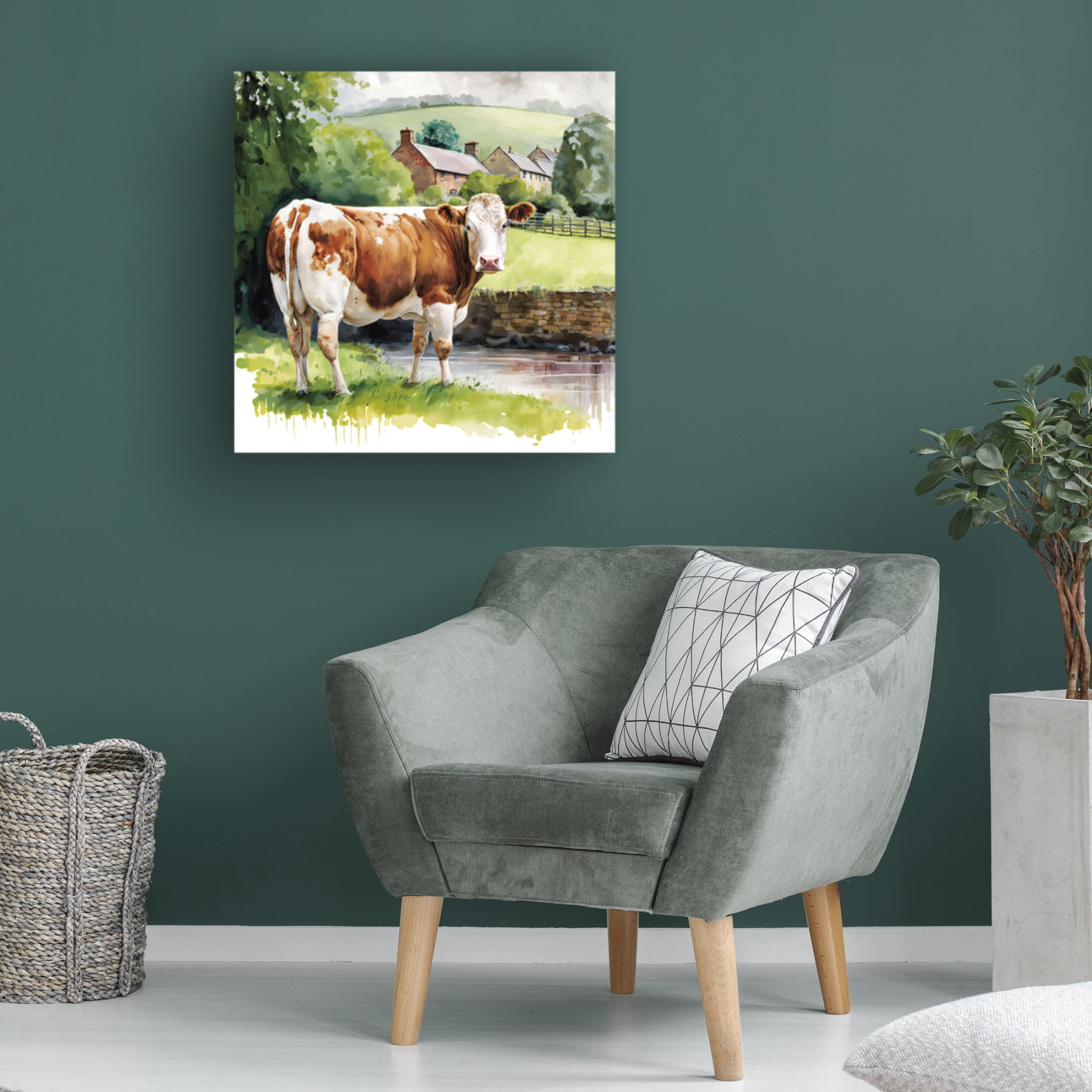 Canvas Wall Art - The Golden Valley 'The Escley Brook' Wall Art for Living Room, Bedroom, or Office Décor by Trademark Fine Art - 18 x 18 Inches